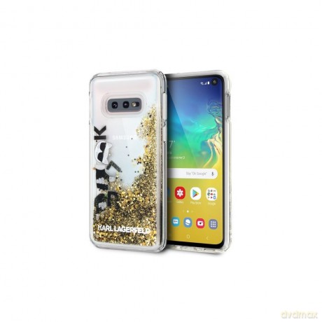 Karl Lagerfeld Samsung S10e KLHCS10LROGO czarno-złoty hard case Glitter