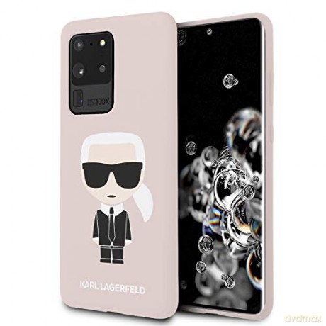 Karl Lagerfeld Samsung S20 Ultra KLHCS69SLFKPI jasnoróżowy hard case Silicone Iconic
