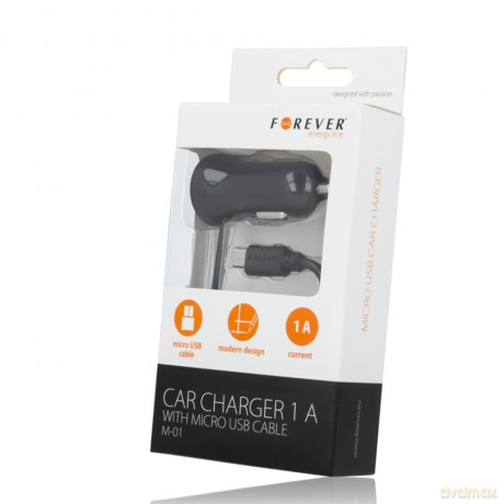 Ład. Sam. Forever MICRO USB 1A 2,5m M-01 czarna