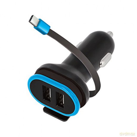 Ładowarka samochodowa Forever CC-02 2xUSB 3A z kablem typ-C