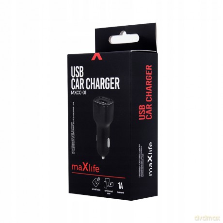 Ładowarka samochodowa Maxlife MXCC-01 USB 1A