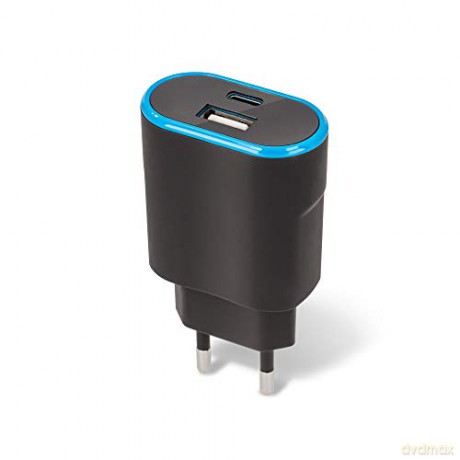 Ładowarka sieciowa Forever TC-03 typ-C + USB 3,1 A czarna
