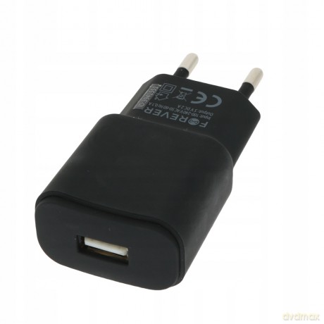Ładowarka sieciowa Forever USB 2A TC-01 + kabel typ-C czarna