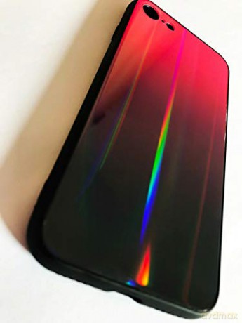 Nakładka Aurora Glass do Samsung S20 Plus różowo-czarna