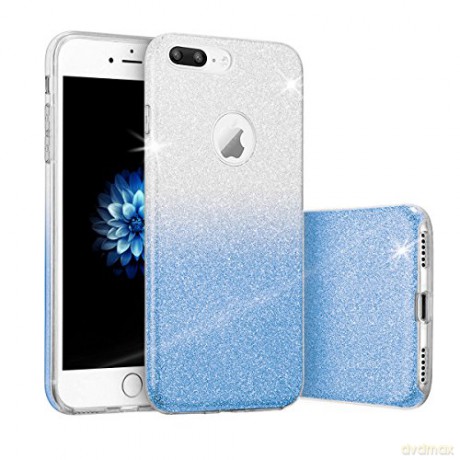Nakładka Gradient Glitter 3in1 do iPhone XS Max niebieska