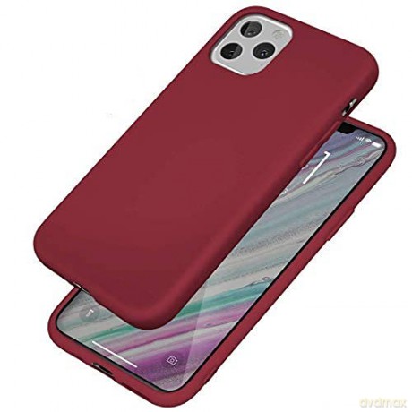 Nakładka Silicon do iPhone XS Max bordowa