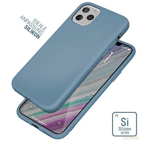 Nakładka silicon do iPhone 11 Pro szaro-niebieska