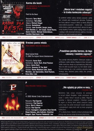 Pakiet Sex & Horror: Karma dla bestii / Krwawa panna młoda / P - Ona pragnie twego ciała