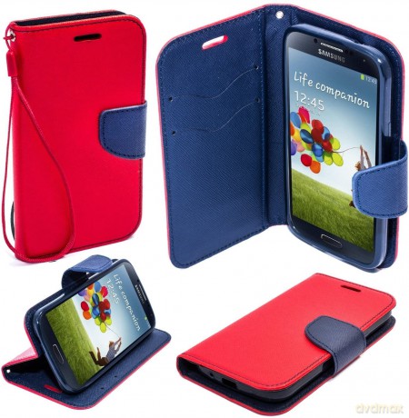 Pokrowiec Smart Fancy do Samsung J3 2016 J320 czerwono-granatowy