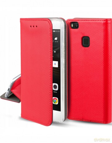 Pokrowiec Smart Magnet do Huawei P9 Lite czerwony