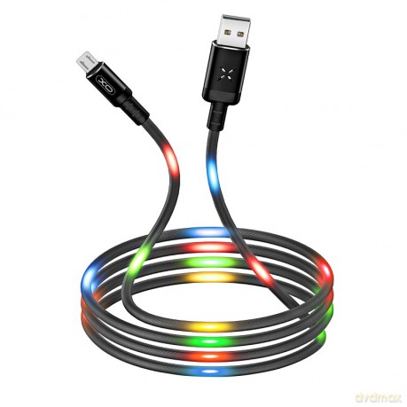 XO Kabel NB108 (USB - microUSB) czarny 2,1A 1m