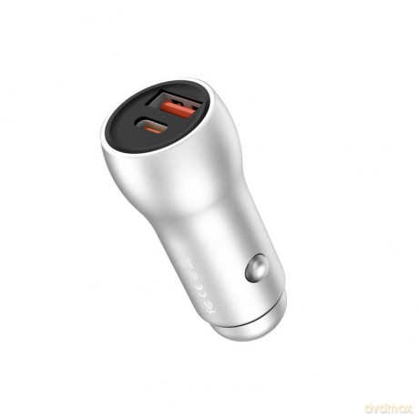XO Ładowarka samochodowa CC20 srebrna 2USB typ-C/USB A QC 3.0 36W