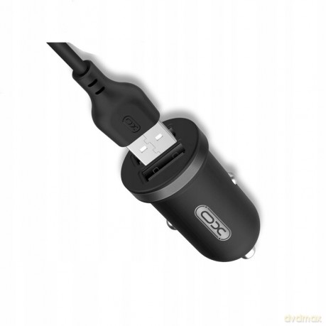 XO Ładowarka samochodowa TZ08 czarna 2USB plus kabel micro 2,1A