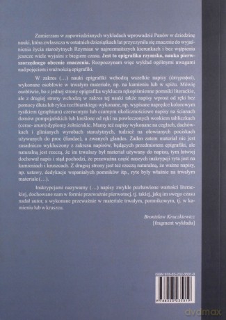 Epigrafika rzymska Wykłady uniwersyteckie - Bronisław; Mrozewicz Leszek Kruczkiewicz [KSIĄŻKA]