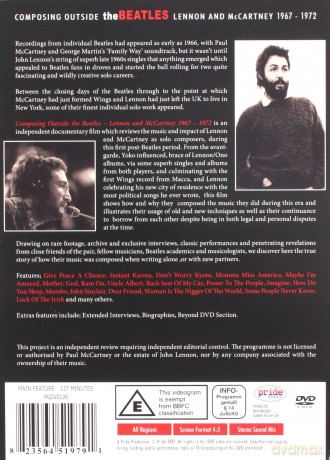 Lennon & Mccartney: Composing Outside the Beatles 1967-1972 [DVD]