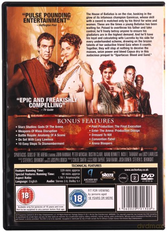 Spartacus Gods Of The Arena (Spartakus: Bogowie areny ) [2DVD]
