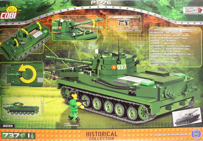 COBI Historical Collection Vietnam War Wojna w Wietnamie Czołg pływający PT-76 (2235) [KLOCKI]