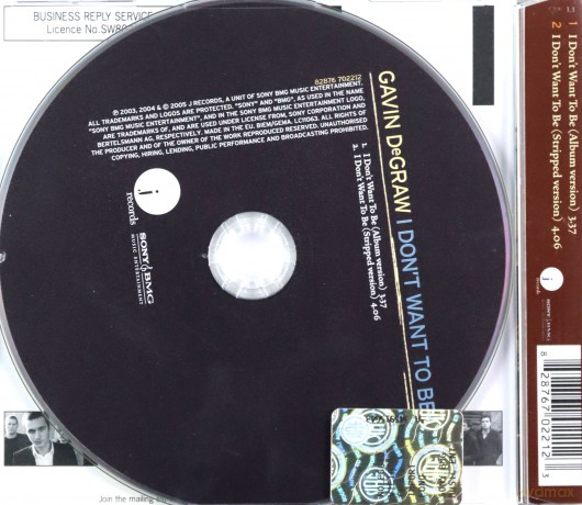 Gavin Degraw: I Don't Want To Be [CD]