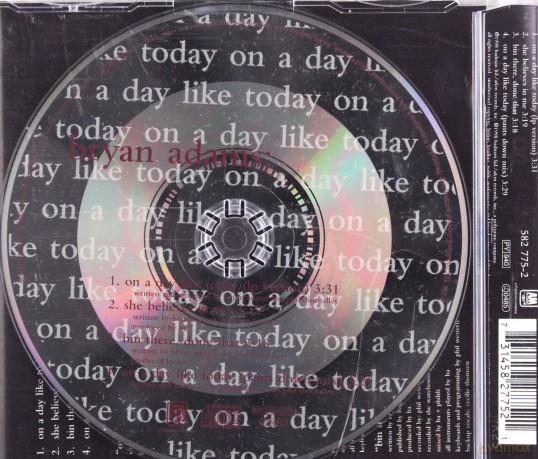 Bryan Adams: On A Day Like Today [CD]