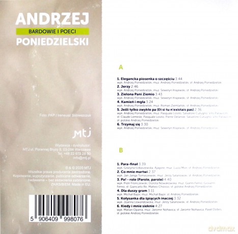 Bardowie i poeci: Andrzej Poniedzielski [Winyl]