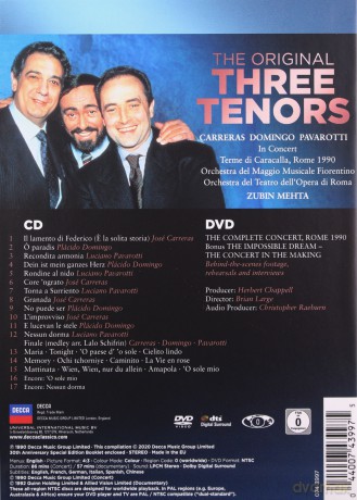 Three Tenors: The Original Three Tenors Concert - 30th Anniversary (Special Edition) [CD]+[DVD]