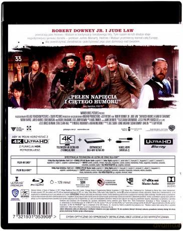 Sherlock Holmes: Gra cieni [Blu-Ray 4K]+[Blu-Ray]