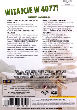 M*A*S*H Sezon 1 Dysk 3 [DVD]