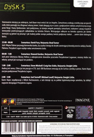 24 Godziny Sezon 5 Dysk 5 [DVD]