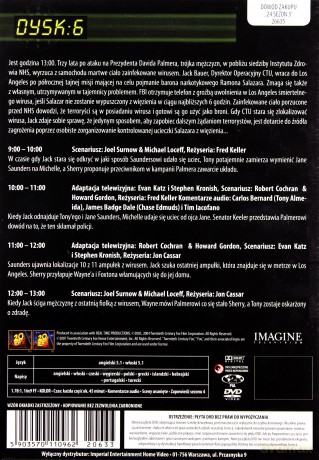 24 Godziny Sezon 3 Dysk 6 [DVD]