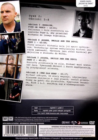 Skazany na Śmierć Sezon 1 Dysk 2 [DVD]