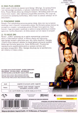 Ally McBeal Sezon 1 Odcinki 20-22 [DVD]
