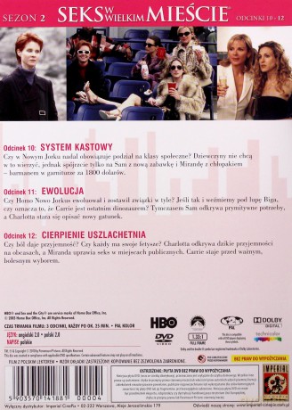Seks w Wielkim Mieście Sezon 2 Odcinki 10-12 [DVD]