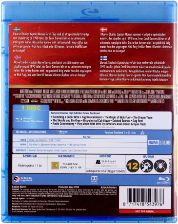 Captain Marvel (Kapitan Marvel) [Blu-Ray]