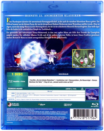 The Rescuers (Bernard i Bianka) (Disney) [Blu-Ray]