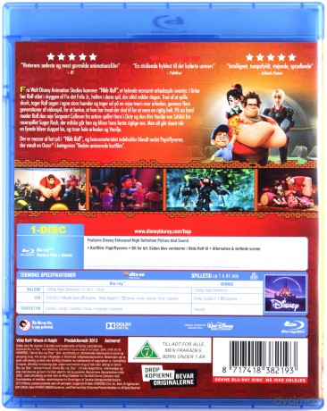 Wreck-It Ralph (Ralph Demolka) (Disney) [Blu-Ray]
