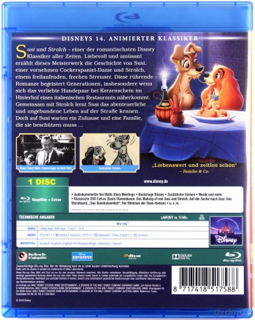 Lady and the Tramp (Zakochany kundel) (Disney) [Blu-Ray]