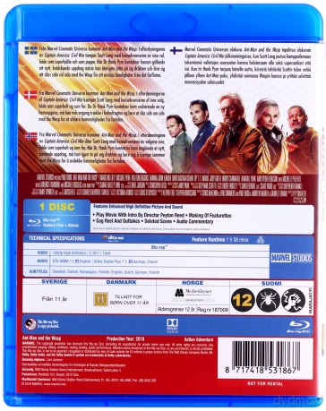 Ant-Man and the Wasp (Ant-Man i Osa) [Blu-Ray]