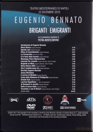 Eugenio Bennato - Briganti E Migranti [DVD]