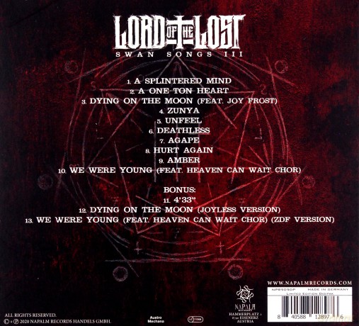 Lord Of The Lost: Swan Songs III (digipack) [2CD]