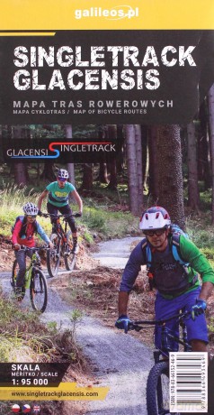Mapa tras rowerowych. Singletrack Glacensis 1:95 000
