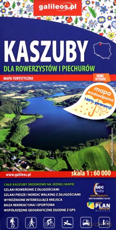 Mapa turystyczna. Kaszuby dla rowerzystów i piechurów. 1:60 000