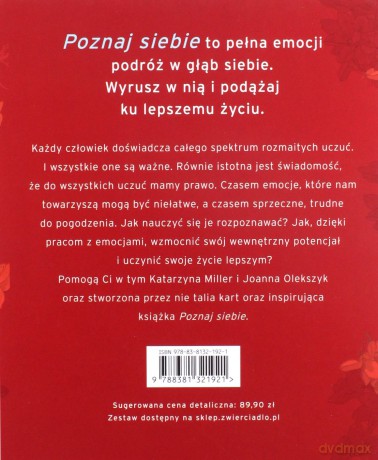 Poznaj siebie. Karty emocji. Poznaj siebie to pełna emocji podróż w głąb siebie. Wyrusz w nią i podążaj ku lepszemu życiu - Kasia Miller, Joanna Olekszyk [KSIĄŻKA]