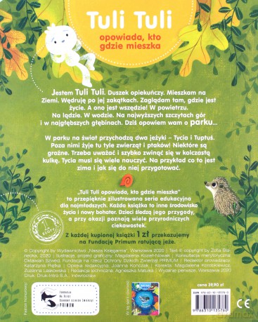 Tuli Tuli opowiada, kto gdzie mieszka. Jeżyk z parku - Zofia Stanecka [KSIĄŻKA]