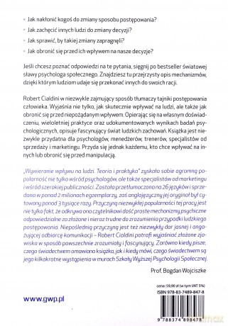 Wywieranie wpływu na ludzi. Teoria i praktyka - Robert Cialdini [KSIĄŻKA]