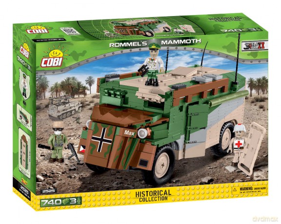 COBI 2525 Historical Collection WWII Rommel's Mammoth - wóz dowodzenia 740 el. [KLOCKI]