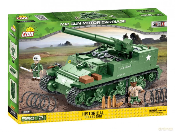 COBI 2531 Historical Collection WWII M12 GMC amerykańskie działo samobieżne 560 el. [KLOCKI]