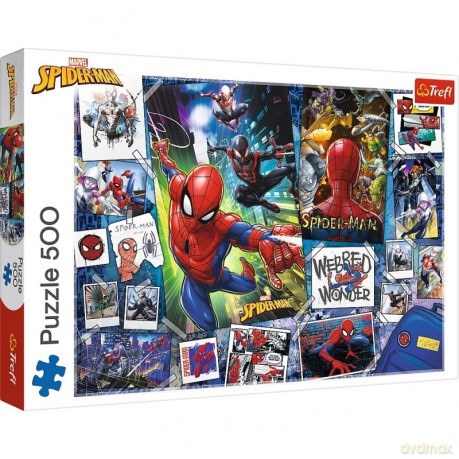 TREFL 500 el. Plakaty z superbohaterem Spiderman [PUZZLE]