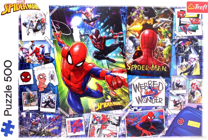 TREFL 500 el. Plakaty z superbohaterem Spiderman [PUZZLE]