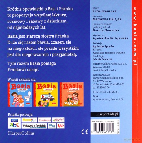 Basia, Franek i zasypianie - Zofia Stanecka [KSIĄŻKA]