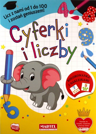 Cyferki i liczby. Kolorowanka z naklejkami - Katarzyna Ratajszczak [KSIĄŻKA]